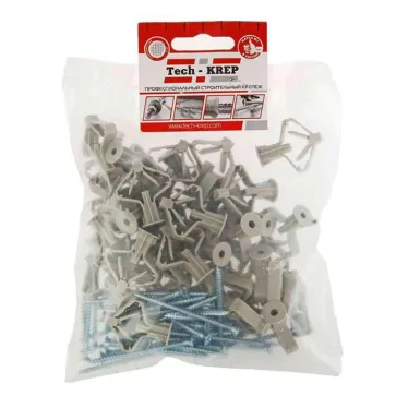 Дюбель бабочка 10х50 с шурупом 4х60 (40шт)