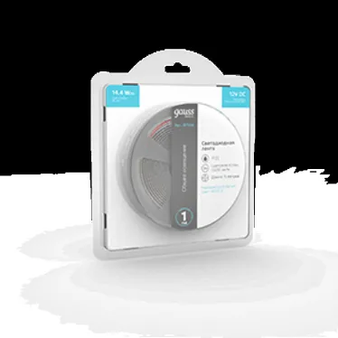 Лента светодиодная LED 2835/240-SMD 14.4 Вт/м 1600 лм/м 4000К DC 12В IP20 8мм (блистер 5м) Basic Gauss