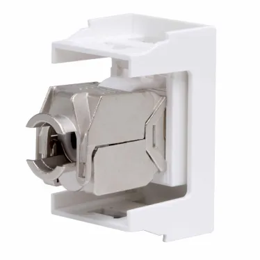 Розетка компьютерная RJ45 категория 6 экран Viva белая 1 модуль