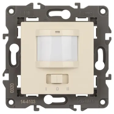 Датчик движения 2-проводной, 180-250В, 200Вт, Эра Eleg, слоновая кость,14-4103-02