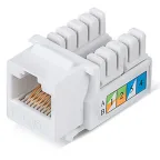 Модуль Keystone Jack RJ-45(8P8C) UTP неэкранированный CAT6 90град белый