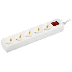 Удлинитель бытовой У05В 5 мест 2P+PE/5м 3х1мм2 10А/250В GENERICA