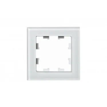 Рамка однопостовая ATLASDESIGN NATURE, СТЕКЛО БЕЛЫЙ