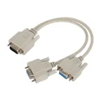 Переходник штекер VGA - 2 гнезда VGA, провод,,