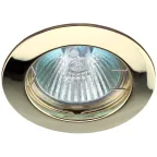 Светильник встраиваемый литой MR16 KL1 GD 12V, 50W золото (100/2100)