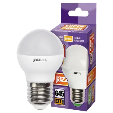 Лампа светодиодная LED 9Вт Е27 теплый белый матовый шар