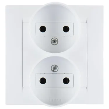 15 Розетка двойная 2Р 16А 250В винтовой зажим белый