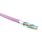 Витая пара U/FTP кат 6 4 пары AWG23 solid IN LSZH нг(А)-HF розовый 500м