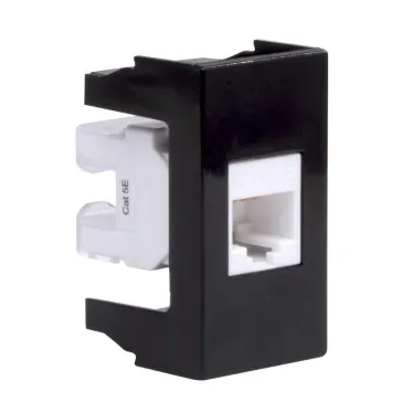 Розетка RJ-45 категория 5E Viva 1 модуль черная