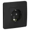 BLANCA скрытой установки розетка с заземлением со шторками, 16А, 250В, антрацит