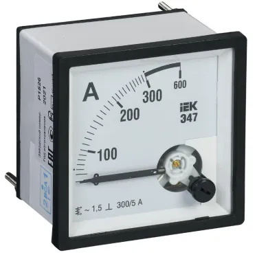 Амперметр Э47 300/5А 96х96 AC включение через трансформатор (класс точности 1.5)