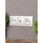 Валенсия Рамка 3-местная жемчуг