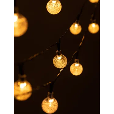 Гирлянда садовая Атмосфера на солнечной батарее 7,8 м (длина рабочей части 5,8 метров) 2 режима 30 LED ERASF23-20 ЭРА