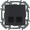 Двойная розетка RJ 45 категория 6 UTP INSPIRIA антрацит