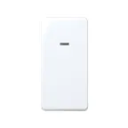 Выключатель двухполюсный с контрольной подсветкой узкий, 16А 250В, S27, белый