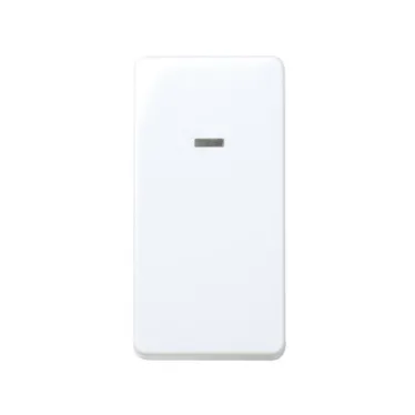 Выключатель двухполюсный с контрольной подсветкой узкий, 16А 250В, S27, белый