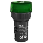 Лампа ADDS 22мм зеленая LED 22 24В AC/DC