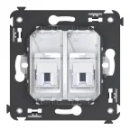 Avanti Розетка телефонная в стену двойная, ''Белое облако''