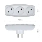 Тройник 3гн, без заземл.(белый) (10/60/1200) SP-3-W