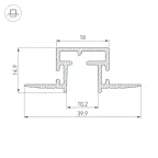 Профиль-держатель TEK-PIK-1010-2000 (ARL, Алюминий)