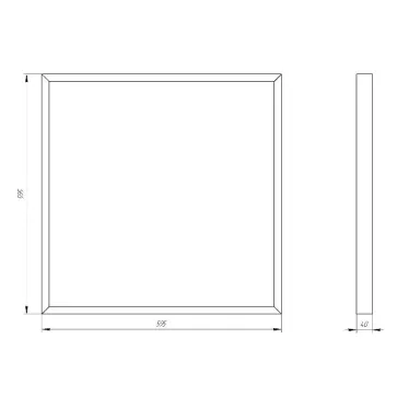 Светильник светодиодный SPO-910-3-40K-045 595x595x40 45Вт 4725Лм 4000К матовый С ПРОВОДОМ (2/48)