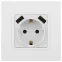 Розетка 2P+E 16A-250В, штор. с 2xUSB 5В-3А, Эра Elegance, белый 14-4109-01