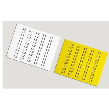 Табличка полужесткая 15x9мм. Полиэстер. Белая (77 шт. на пластине, упак. по 10 листов)