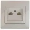 Розетка информационная 2xRJ45, СУ, Plano, сл.кость 1-304-02 Intro