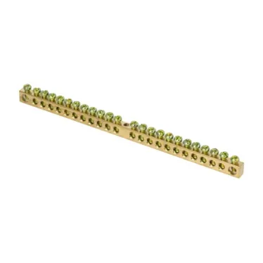 Шина PEN ноль-земля 6х9мм 24 отверстия латунь крепеж по центру PROxima