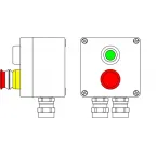 Взрывозащищенный пост управления из алюминия CPE-A-12 -(1xP1G(11) -1xP3E(11)) - 2x6018AASBKGM2SB(C)1Ex d e IIC T6 Gb / Ex tb IIIC T80°C Db IP66