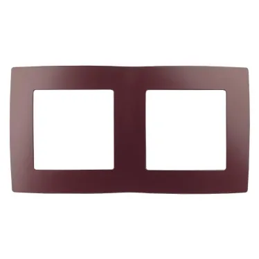 Рамка на 2 поста, Эра12, бордо, 12-5002-25