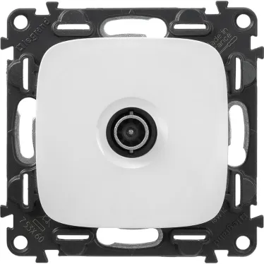 Valena ALLURE Розетка ТВ оконечная 10дБ 0-862 МГц С лицевой панелью Белая