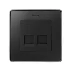 Адаптер на 2 RJ45(12) 75528-, 75540-, 75541-, 75544-39, шторки, S82,82N, графит