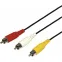 Шнур 3 RCA - 3 RCA, 1.5 м., черный