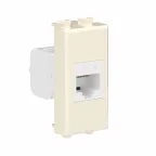 Avanti Компьютерная розетка RJ-45 без шторки модульная, кат.6, Ванильная дымка, 1 модуль