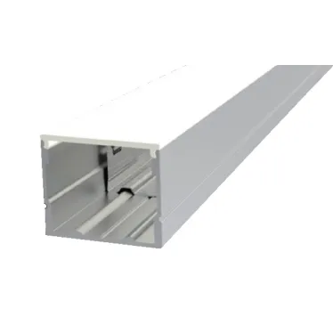 Профиль алюминиевый для LED ленты AC230V накладной 2440х20х20 мм (максимальная ширина ленты 14,9 мм) c рассеивателем опал и комплектом стальных монтажных скоб (8 шт.)