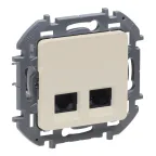 Двойная розетка RJ 45 категория 6 UTP INSPIRIA слоновая кость