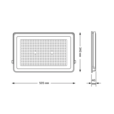 Прожектор светодиодный Qplus 300W 36000lm 6500K 175-265V IP65 черный LED 1/2 | 613511300 | Gauss