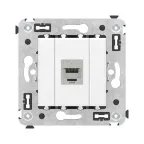 Avanti Компьютерная розетка RJ-45 без шторки в стену, кат.5e одинарная экранированная, Белое облако