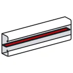 Разделительная перегородка - для кабель-каналов Metra 85x50, 100x50, 130x50 и 160x50 - 2 метра | 638008 | Legrand
