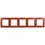 Рамка на 5 постов, Эра12, вишня, 12-5005-08