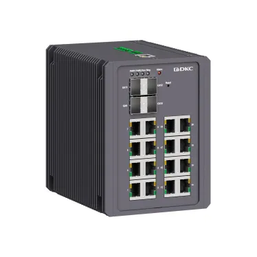 Промышленный управляемый коммутатор, 4х100Base-FX, 1000Base-X SFP слота, 16х10/100/1000Base-T(X) портов RJ45, консольный порт Mini USB, поддержка PROFINET, 24-48В DC (18-72В DC), с резервированием