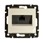 VALENA Розетка компьютерная RJ45 категория 6 1 выход UTP слоновая кость на захватах