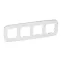 Valena ALLURE Рамка 4 поста Белое стекло универсальная
