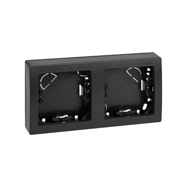 Рамка на 2 поста горизонтальная 75х146 мм, S73L, графит