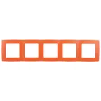 Рамка на 5 постов, Эра12, оранжевый, 12-5005-22