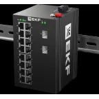 Коммутатор промышленный неуправляемый U-2GX/SFP-16GT, 2 порта 1000Base-X SFP, 16 портов 10/100/1000Base-T(X) RJ45, монтаж на динрейку TSX EKF
