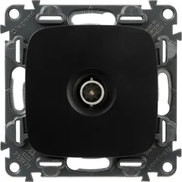 Valena ALLURE Розетка ТВ c топологией звезда 0-2400 МГц С лицевой панелью Антрацит