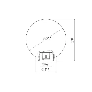 НТУ 01-60-203 , шар золотистый D-200 mm (6/90)