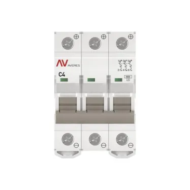 Выключатель автоматический AV-6 DC 3P 4A (C) 6kA AVERES